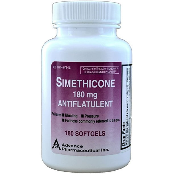 Simethicone 180 mg 180 Softgels AntiGas Generic for Phazyme Ultra