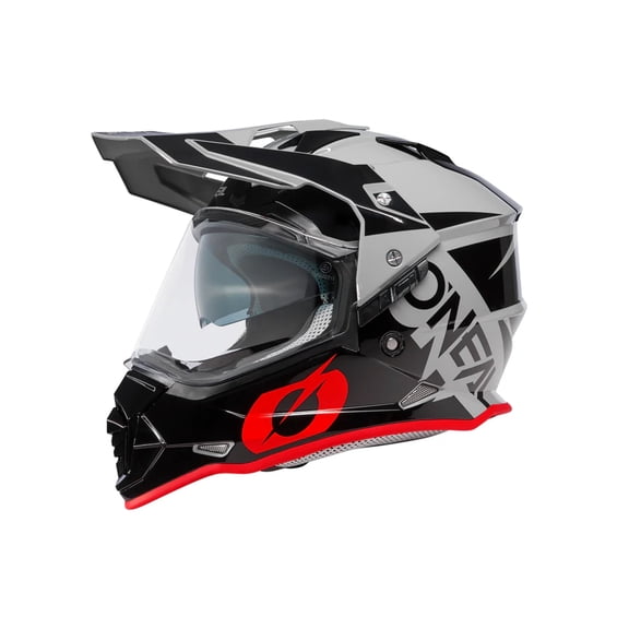 Casco Doble Proposito De Moto Oneal Sierra R V.23 Gris/ Rojo