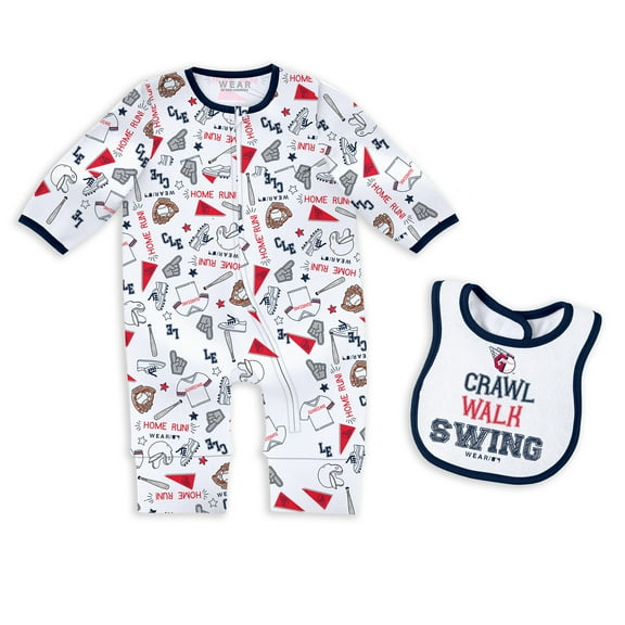 Newborn & Infant WEAR by Erin Andrews Cleveland Guardians Sleep & Play Set