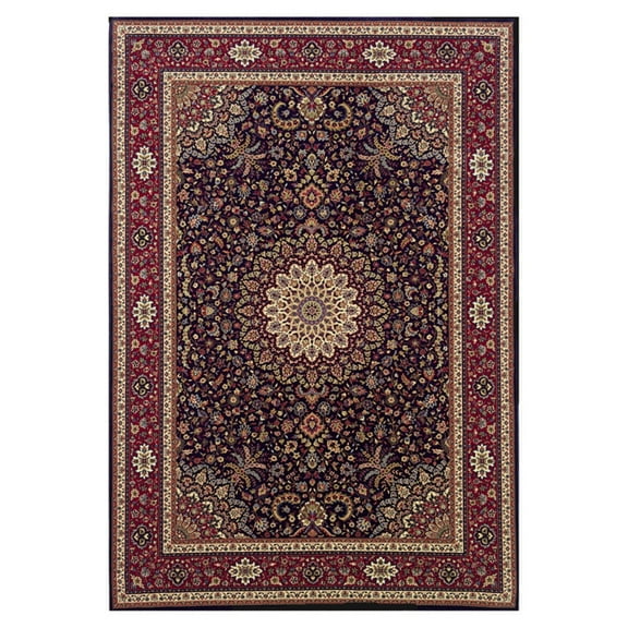 Oriental Weavers Ariana Area Rug - 095B3 - 8' Square - in Blue/ Red - Vintage Inspired, Stain Resistant, Family and Pet Friendly , Dining Room Rug