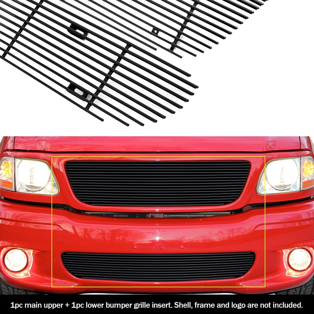 Compatible with 19992003 Ford F150 Lightning Black Billet Grille
