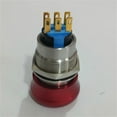 thumbnail image 4 of Botón pulsador de parada de emergencia con autobloqueo de 22 mm CA 220 V 5 A 2 NO 2 NC Rojo Cola Botón de parada de emergencia, 4 of 8
