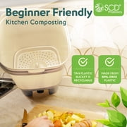 All Seasons Indoor Composter, Countertop Kitchen Compost Container - Tan