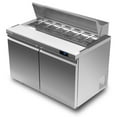 thumbnail image 3 of Coolake 48'' W Commercial Refrigerator Sandwich Salad Prep Table, 2 Door Sandwich Fridge with 12 GN 1/6 Pans, 3 of 6