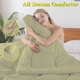 thumbnail image 2 of BedTreat Down Alternative Comforter with Corner Tabs - All Season Quilted Twin Size 240 GSM Light Green Comforter, Machine Washable Microfiber Bedding, 2 of 7