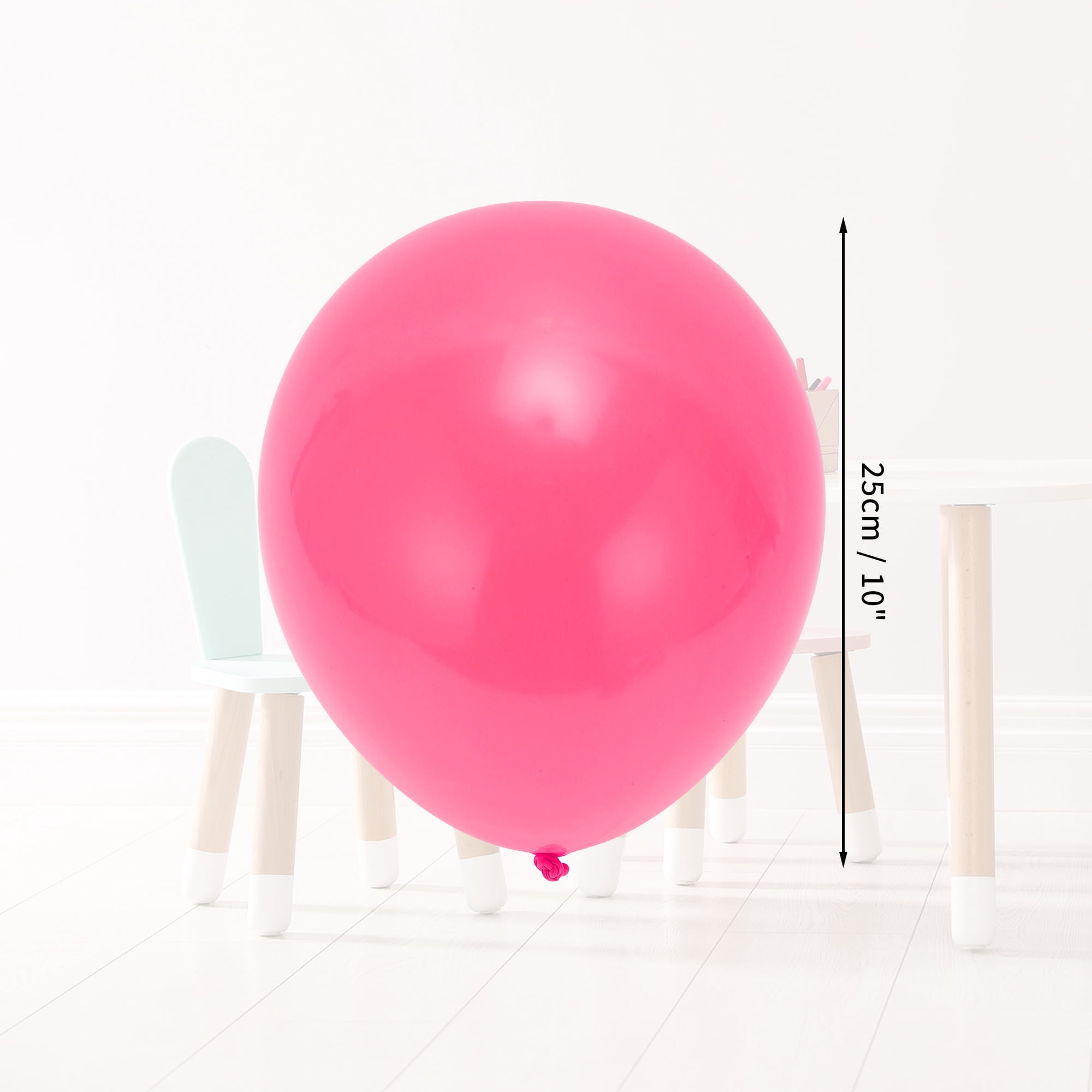 Unique Bargains 20Pcs Latex Party 10 Inch Helium Balloons Pink