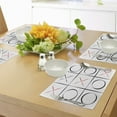 thumbnail image 4 of Ambesonne Xo Place Mats Set of 4, Simplistic Game Pattern, Standard Size, Vermilion Black White, 4 of 6