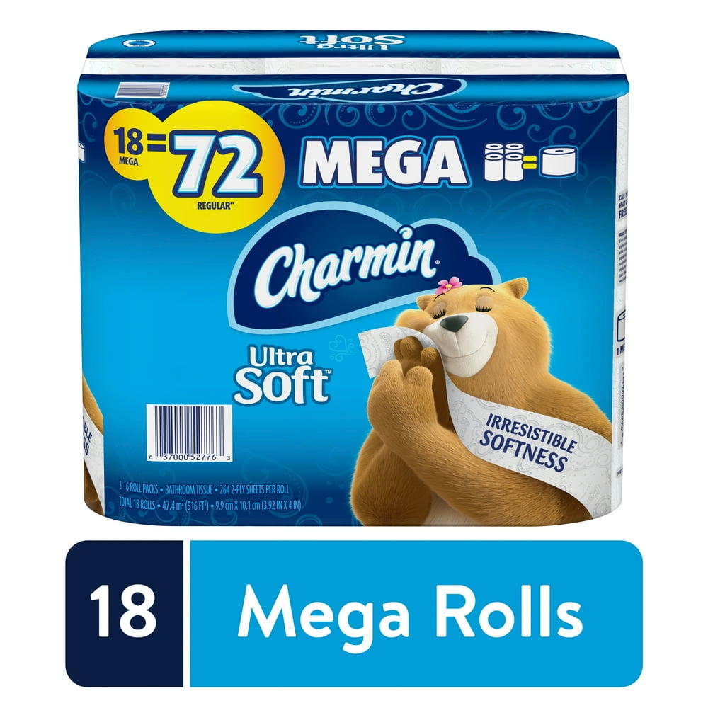 Charmin Ultra Soft Toilet Paper, 18 Mega Roll