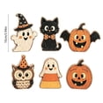 thumbnail image 5 of sruoe 6 PCS Cute Vintage Halloween Decorations Indoor, Halloween Tiered Tray Decoration,Rustic Tabletop Catchall Decor for Home Window Display,, 5 of 6