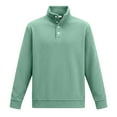 thumbnail image 4 of Men's High Neck Long Sleeve Button Placket Sweatshirt Digital Print Design Fall Winter Casual Wear Oversized Pullover Long Sleeve Crewneck Casual Tops, 4 of 4