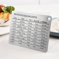 thumbnail image 2 of 2 pack Magnetic Kitchen Conversion Chart Endurance Stainless Steel Refrigerator Magnet Magnetic Kitchen Measurement Conversion Chart for Cups Tablespoons Teaspoons Fluid Oz Milliliters, 2 of 5