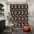 thumbnail image 3 of Shower Curtains for Bathroom-36"x72",Retro Halloween Ghost Pumpkin Waterproof Bath Curtain Grommet Shower Curtain Set with Hooks, 3 of 9