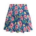 thumbnail image 6 of FUIALDOLG Hawaiian Tropical Flower Active Athletic Skort for Women Summer Activewear High Waisted Golf Skirt Palm Leaf Floral Tennis Skirt with Pocket Mini Active Skirt for Running,Baseball,XL, 6 of 8