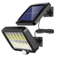 thumbnail image 2 of Kuymtek Luz de pared con sensor de movimiento PIR resistente al agua para jardín solar LED para exteriores (120COB A), 2 of 7