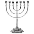 thumbnail image 1 of Israel Menorah Temple 7-Branch Portavelas Candelabro Retro Portavelas HOMEMAXS MX16063851, 1 of 5