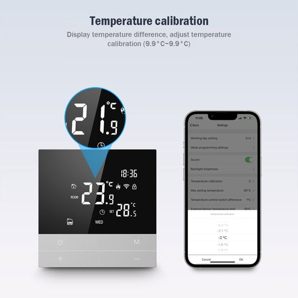 WiFi Tuya Termostatos programables Smart Life APP Control Controlador de temperatura