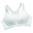 thumbnail image 2 of Gymayou Women Lightweight Racerback Sports Bra Wire Free Seamless Padded T-Shirt Workout Bra Breathable Medium Support Athletic Tank Bra Blue L, 2 of 4