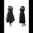 thumbnail image 3 of Vestido de Noche de Cóctel con Hombros Descubiertos y Cremallera para Mujer Negro M, 3 of 7