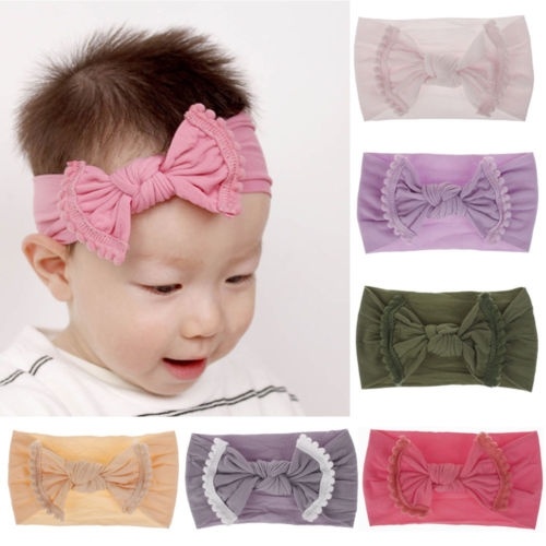 Cute Elastic Infant Baby Headdress Kids Girls Chiffon Hair Band Flower
