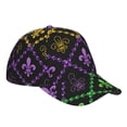 thumbnail image 3 of Balery Mardi Gra Geometric Baseball Cap For Women Men,Adjustable Size For Running Workouts And Outdoor Activities All Seasons, 3 of 9