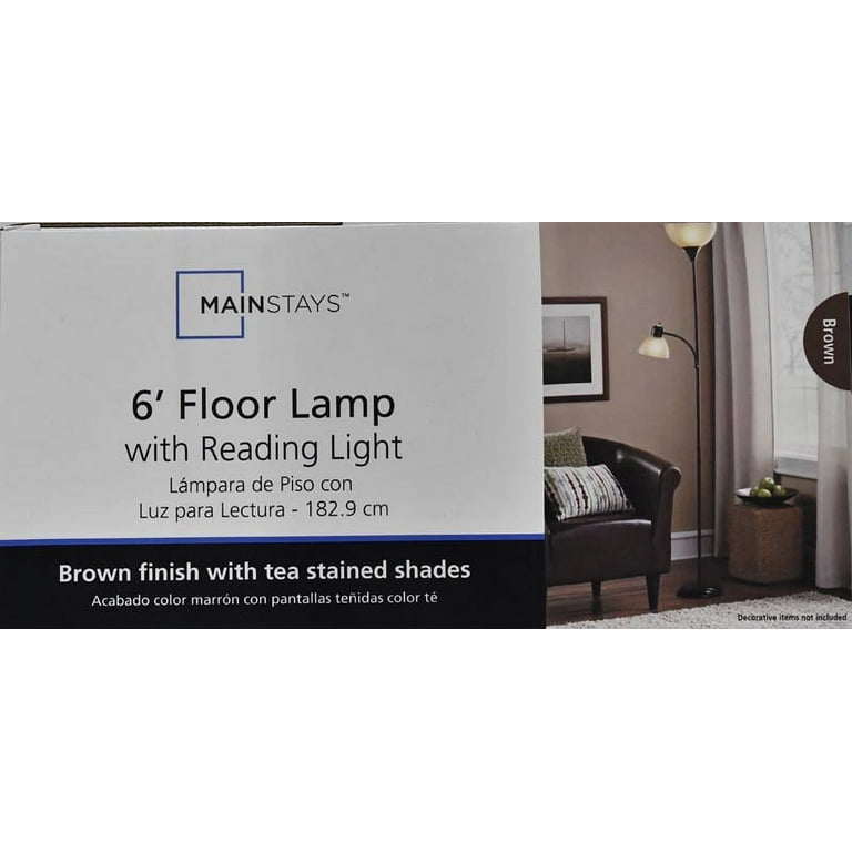 Mainstays 6ft LED Floor Lamp with Reading Light