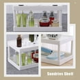 thumbnail image 2 of OULII White Double Layer Makeup Organizer Stand with Premium PP Material for Home Storage, 2 of 8
