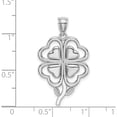 thumbnail image 4 of 14K White Gold 4-Leaf Clover Charm (31.2 X 19) Made In United States k7285w, 4 of 5