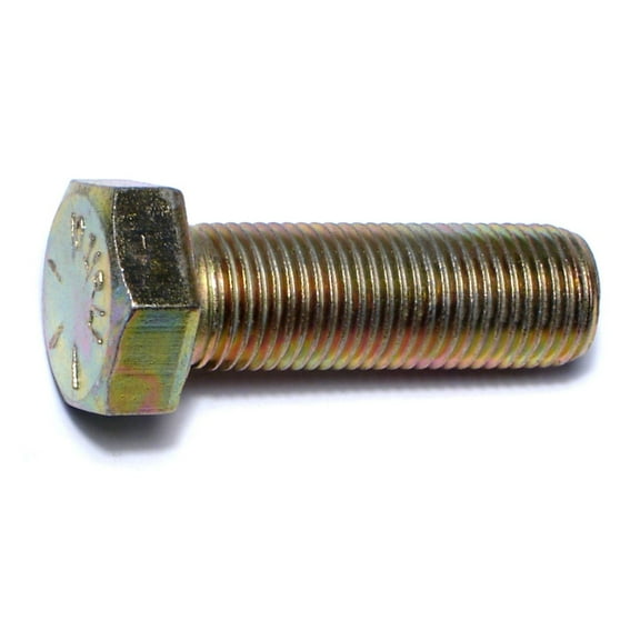 1/2"-20 x 1-1/2" Zinc Plated Grade 8 Steel Fine Thread Hex Cap Screws HCS8-291