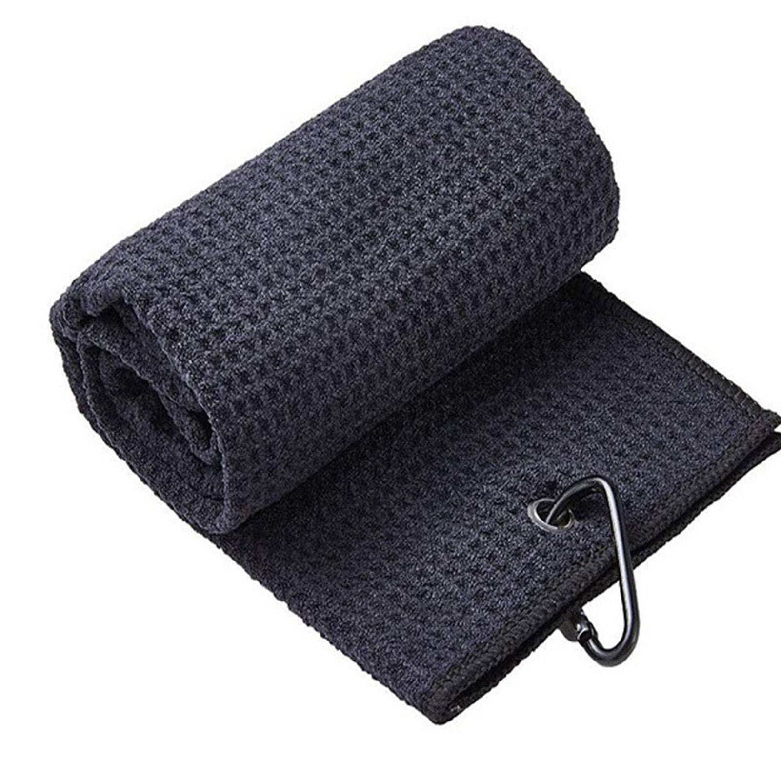 Large Size Trifold Golf Towels，Premium Microfiber Fabric Waffle