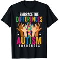 thumbnail image 2 of 100% Cotton Unisex Autism Embrace the Differences Autistic Autism Awareness T-Shirt, 2 of 5