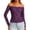 Purple, variant on Bovxnpu Summer Short Sleeve T Shirts Pullover Top V Neck Slim Lace Top Casual Tops Summer Tops (Women's or Women's Plus)
