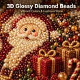 thumbnail image 4 of syligr Santa & Gift Christmas Diamond Art for Adults, Vintage Christmas Pearl Art Kits, DIY Pearl Diamond Kit, Winter Bead Crafts Ornament, Xmas Party Decorations for Mantel, Unique Gift/Favors, 4 of 7