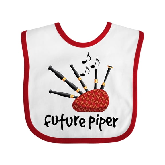 Inktastic Bagpiper Kids Future Piper Boys or Girls Baby Bib