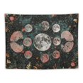 thumbnail image 5 of PRATYUS Flowers Floral Moon Phase Throw Woven Blanket with Tassel for Home Decoration Chair Couch Sofa Bed Beach Travel Picnic Cloth Tapestry Painting, 5 of 6