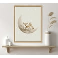 thumbnail image 5 of Kate and Laurel Sylvie On the Moon Framed Canvas Wall Art by July Art Prints, 18x24 Natural, Soft Animal Moon Wall Art Decor, 5 of 6