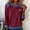 Wine, variant on Hueook Shirts For Women Collared Women Solid Casual Long Sleeves Lapel Denim Patchwork Stitching Pullover Sweatshirt Tops Hot Pink 2X