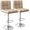 Khaki, variant on Chenshuoo Bar Stools Modern PU Leather Adjustable Swivel Barstools, Armless Hydraulic Kitchen Counter Bar Stool Extra Height Square Island Barstool with Back Set of 2 (Khaki)