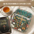 thumbnail image 4 of HELLHERO Floral Golden Cross Quilted Bible Cover for Scripture Study, Polyester Fabric Quilted Bible Cover Case with Roomy Lightweight Quilted Bible Holder Case, 4 of 9