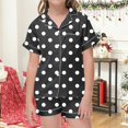 thumbnail image 2 of Auroural Childrens Pajamas Size 10-12 Girls Button Front Pajama Top & Shorts Set, 2-Piece, Sizes 2-14 & Plus, 2 of 6