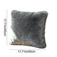 thumbnail image 3 of Grey Velvet Decorative Pillow Cover Square Cushion Case for Sofa Bed Home Decor Luxury Soft 17.7 X 17.7 Inches Gray Cotton, 3 of 7