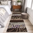 thumbnail image 4 of Runner Rug 2'x6', Animals Printed Striped Washable Non-Slip Hallway Runner Rugs, Country Leopard Zebra Textured Bedside Rugs Floor Mats Carpet Runners for Kitchen Bathroom Laundry Room, 4 of 8