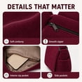 thumbnail image 5 of Sunyuer Corduroy Crossbody Bag for Women, Large Capacity Retro Messenger Bag, Casual Lazy Style Shoulder Handbag, Adjustable Strap Lightweight Daily School Travel Purse, 5 of 8