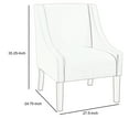 thumbnail image 5 of Benzara Fabric Upholstered Swooped Accent Chair - Pink/Brown, 5 of 5