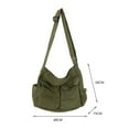 thumbnail image 2 of Lotpreco Canvas Messenger Bag Large Hobo Crossbody Bag with Multiple Pockets Canvas Shoulder Tote Bag for Women and Men, 2 of 6