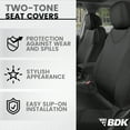 thumbnail image 2 of BDK Black Car Seat Covers with Matching Carpet Floor Mats for Cars Full Set - Front Universal Seat Covers & Back Bench Seat Cover with Automotive Floor Mats - Car, SUV, Truck, & Van Interior Protecto, 2 of 7