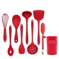 thumbnail image 1 of Silicone Cooking Tools Kitchen Utensils Heat-resistant Nonstick Spatula/Shovel/Soup Spoon Size:9 PCS/ set, 1 of 8