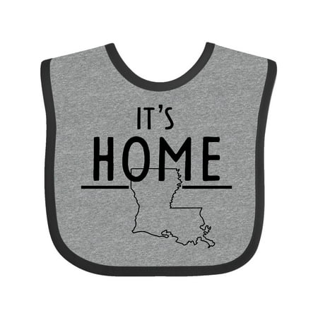 

Inktastic It s Home- State of Louisiana Outline Gift Baby Boy or Baby Girl Bib