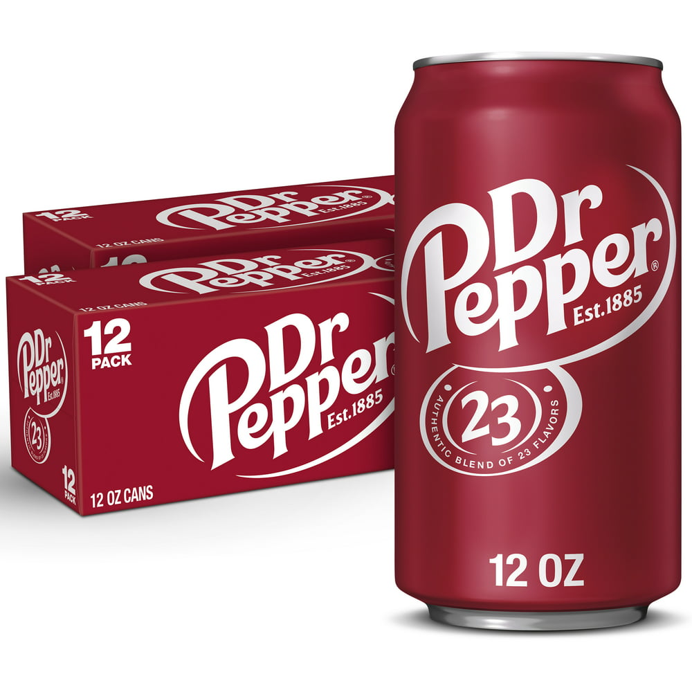 Dr Pepper Soda, 12 Fl Oz Cans, 12 Count