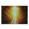 thumbnail image 3 of Landscape Cutting Board, Vivid Thunder in Apocalyptic Sky Judgement Day End of World Themed Art, Decorative Tempered Glass Cutting and Serving Board, Small Size, Yellow Brown, by Ambesonne, 3 of 5