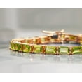 thumbnail image 3 of Green Peridot Wedding Tennis Bracelet,CZ Peridot Bracelet Peridot Jewelry Octagon Bracelet Promise Gifts Chain, 3 of 4